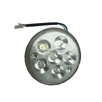 Phare de moto 6 LED haute puissance avec anneau halo RGB et lumière de position avant blanche pour tricycle Bajaj Re