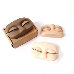 Maniquí <span class=keywords><strong>de</strong></span> <span class=keywords><strong>Rostro</strong></span> <span class=keywords><strong>de</strong></span> Silicona Ligero para Entrenamiento <span class=keywords><strong>de</strong></span> Belleza Cabeza <span class=keywords><strong>de</strong></span> Maniquí para Extensión <span class=keywords><strong>de</strong></span> Pestañas con Pestañas en Capas - Product Image 1