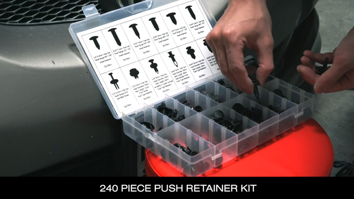 Keenso 240 Pezzi Kit Clip Auto: Fermagli Paraurti E Rivetti Universali Per Auto – Scatola Portatile Con Pinza Inclusa