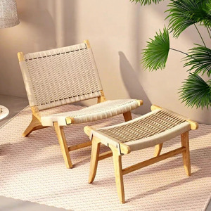 Sillón Individual de Estilo Nórdico, Duradero y Suave, Diseño Moderno y Casual, Patas de Madera, para Uso en Exteriores, Parques, Hogar, Dormitorio, Sala de Estar - Product Image 4