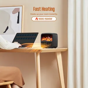 Stijlvolle Indoor 1500W Fast Verwarming Kleine Smart Home Draagbare Persoonlijke Mini Energiebesparende Retro Elektrische Ventilator Kachel