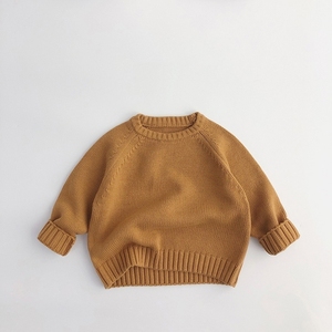 Lente Herfst Kinderen Unisex Katoenen Gebreide Trui Raglanmouwen Loszittende Babytrui - Product Image 4