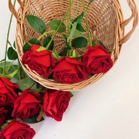 Bunga Buatan Imitasi Mawar Grosir Bunga Sutra Palsu Rangkaian Vas Pernikahan Bunga Dekoratif Hari Valentine