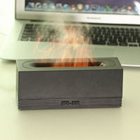 Diffuseur d'huiles essentielles ultrasonique rectangulaire TST-1400 avec effet de flamme LED et brume