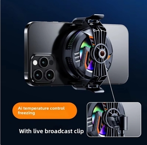 Hiển thị kỹ thuật số nhanh chóng làm mát bán dẫn điện thoại Cooler với vòng ánh sáng & Magnetic Clip đứng 2-in-1 cho chơi game điện thoại thông minh - Product Image 4