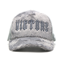 Gorra Trucker de Malla Personalizada al por Mayor, de 5 Paneles, de Terciopelo Afelpado, con Logotipo Bordado