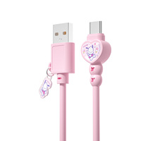 Câble de données en PVC sur le thème des dessins animés Sanrio avec fonction de charge et de transfert de données, compatible Type-C, câble de charge rapide de 1 mètre, modèle DK-72