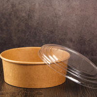 Gobelet en papier à soupe jetable à paroi unique écologique personnalisé conteneur d'emballage alimentaire assiettes et bols en papier alimentaire durables avec couvercles