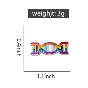 Pin de Esmalte con Rayas del Arcoíris LGBT, Pin de Solapa con Diseño de ADN Científico, Insignia de Orgullo Gay y Bisexual, Broches de Metal para Mochila, Camisa o Cuello - Product Image 6