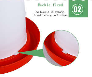 Dispensador de Agua para Pollos Rojo, Nuevo, en Oferta, de Plástico, para Granjas Avícolas, para Agua y Alimentación de Animales - Product Image 4
