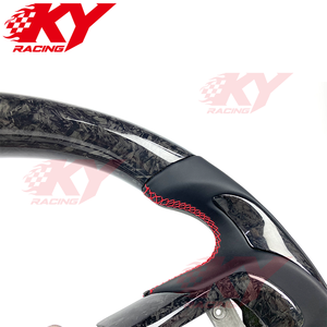 Volant de direction personnalisé de style sport en fibre de carbone forgée pour Ford Mustang GT350 GT500 GT Shelby 2015-2023 - Product Image 2