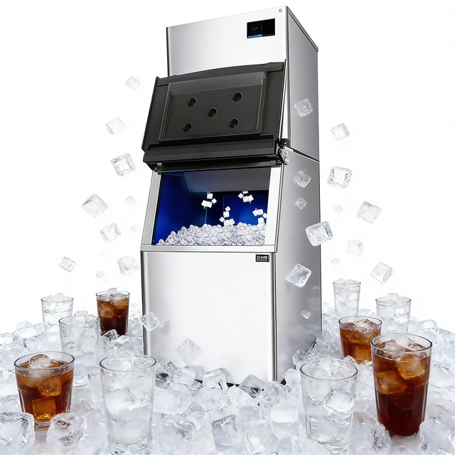 Fast Ice Making Machine Industrial | 45KG-700 Pounds Cube Ice Maker Commercial for Supermarket & Cold Chain Logistics