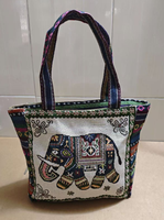 Sac fourre-tout en toile brodé style ethnique pour grossiste, sac à bandoulière brodé décontracté, sac à main brodé pour femme