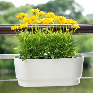 <b>Plastic</b> Hanging <b>Basket</b> Round For Balcony And Stair Railing Plant Pot With Hangable Design For Home Use - Product Image 5