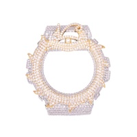 Buss Down DW6900 Moissanite Thorns Uhrengehäuse Luxuriöses Vergoldetes VVS Diamant Iced Out Lünetten-Teile Hip Hop Schmuck Accessoires