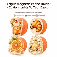 Support de téléphone magnétique en acrylique OEM ODM, vente en gros, logo personnalisé, forme sur mesure, haute qualité, directement de l'usine pour les distributeurs
