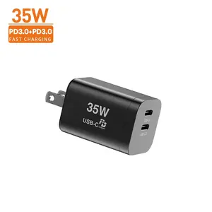OEM工厂快速充电器时尚设计35w pd3.0双端口USB旅行充电器适用于iphone 14