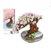 1660 1661 MOC Flores Decorativas para el Hogar, Modelo Educativo de Ensamblaje, Kit de Regalo de Navidad para Adultos, Sets de Bloques de Construcción