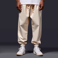 Pantalon de jogging ample en molleton doux et agréable pour la peau avec cordon de serrage – Essentiels décontractés pour hommes