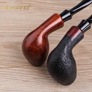 Muxiang Briarwood Tobacco Pipe Bent Type Handcrafted Solid Wood Custom Made For Smoking - Product Image 4
