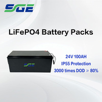 بطارية سائلة SSGE 24V100AH بحماية IP55، موفرة للطاقة وتدوم 3000 دورة، مناسبة للمركبات ذات العجلتين والثلاث عجلات والمركبات الكهربائية