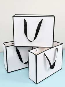 Sacchetti di carta stampati con marchio di abbigliamento personalizzato con il proprio logo sacchetti di carta per la spesa in cartone sacchetti regalo per piccole imprese - Product Image 6