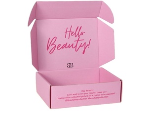 High Quality Luxury Custom Logo Corrugated Shipping Pink Gift <b>Box</b> - Product Image 1