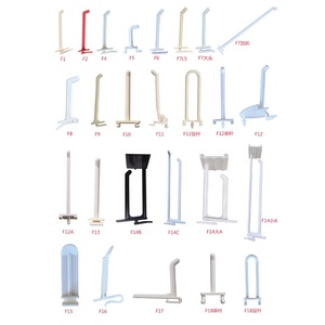 Double-Loop Pegboard Single Slatwall Hooks Long Butterfly Wide ABS Plastic Peg Display Hooks