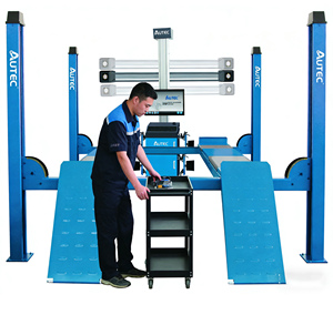 Elevador Hidráulico Automático de Cuatro Postes y Un Cilindro AUTEC, Capacidad de 5T, Elevación de 1.8-2m <span class=keywords><strong>para</strong></span> Autos y Motocicletas, Modelo Personalizable con Certificación CE - Product Image 5
