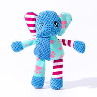 Jouets pour chiens de luxe écologiques en peluche de maïs, couineurs intégrés, formes d'éléphant et de renard, jouets à mâcher pour le nettoyage des dents, usage quotidien