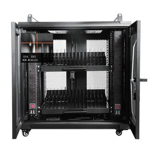 Gabinete de Carga LE-CC para Múltiples Dispositivos, 15U 24U, 20 Puertos, Indicadores LED por Capas, Ventilador de Refrigeración, Ruedas con Freno, 600x600mm, 48V 32A - Product Image 2