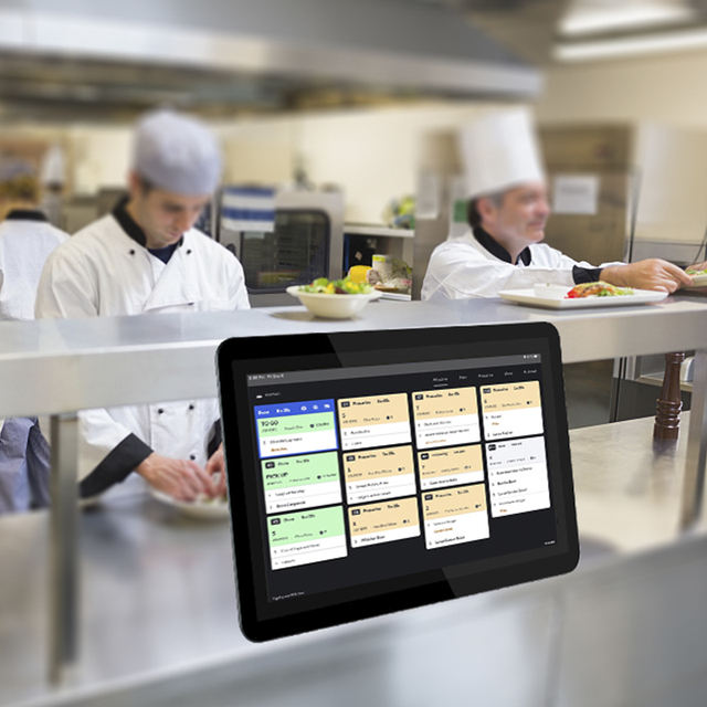 IP65 Fully Waterproof 10.1 15.6 Inch Touch Screen All in One Panel Pc Restaurant Kds Commercial Kitchen Display System