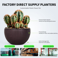 Pots de fleurs suspendus traditionnels à double compartiment, auto-arrosants, 1,28 L, en PP, pour usage intérieur/extérieur, maison et jardin