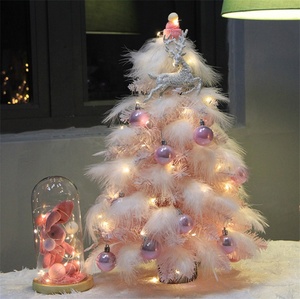 Z1407 Décoration d'intérieur Oiseaux artificiels <span class=keywords><strong>Plume</strong></span> <span class=keywords><strong>rose</strong></span> <span class=keywords><strong>Arbre</strong></span> de Noël - Product Image 5