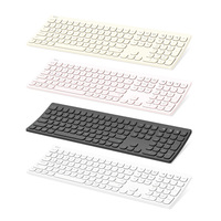 Clavier Privé B605 sur Bureau Actto avec Récepteur 2.4GHz BT 5.2 Sans Fil + Filaire, Mécanisme Ciseaux Ergonomique Breveté KC FCC CE RoHS TELEC