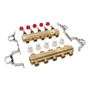 Латунный 5-ходовой нагревательный коллектор с каждой частью для напольной системы, сертификат CE - Product Image 3