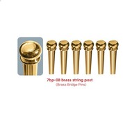 Acoustic Guitar Bridge Pins Solid Brass Saddle Pins String Retainer Posts Accessories String Plugs String Pegs Packaged PP Bags