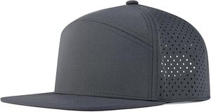 Berretto da Baseball da uomo regolabile a tesa piatta con cappello a prestazioni Snapback Laser con disegno traforato a mano tessuto ricamato caratteristiche comuni - Product Image 2