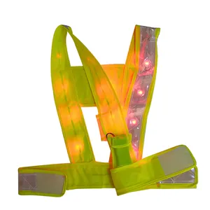 出售新设计的v形LED可充电背心安全反光背心