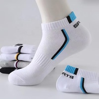 Chaussettes de sport en polyester pour hommes, respirantes, en maille, pour la course à pied, vente en gros
