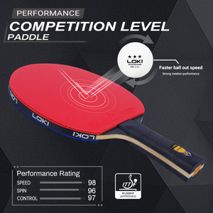 Bóng bàn xu hướng New arrivals R9 <span class=keywords><strong>TT</strong></span> BAT 7 ply gnf sợi cải thiện đánh chính xác ping pong vợt với Carry bag - Product Image 3