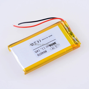 بطارية ليثيوم بوليمر قابلة لإعادة الشحن 804070 بجهد 3.7 فولت وسعة 3000 مللي أمبير مع لوحة حماية - Product Image 5