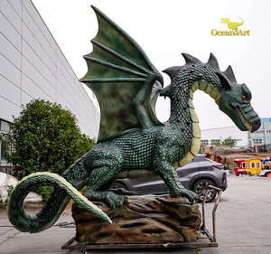 Modelos animatrónicos fábrica personalizada estatua de dragón occidental realista dragón animatrónico para la venta - Product Image 1