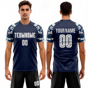 Blank Football Jersey - Navy Blue Soccer Wear 2025