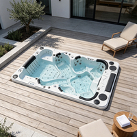 Bain à remous Sunrans grande capacité, petit spa de nage, piscine à remous pour villa, hôtel, extérieur
