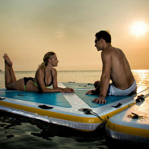 <span class=keywords><strong>Inflatable</strong></span> अस्थायी समुद्री समुद्र नाव नाव तैरना मंच के साथ पानी जेट स्की एयर डॉक सुरक्षित शुद्ध पानी पार्क - Product Image 4