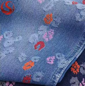 Tissu jacquard tissé à motifs floraux colorés, enduit PU, denim non extensible, 80% coton, 20% polyester, <span class=keywords><strong>largeur</strong></span> 180 cm, poids moyen - Product Image 4