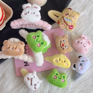 Lindo Oso de dibujos animados de peluche y horquilla de conejito grande 5cm BB Clip Material de acetato estilo dulce para Niñas para fiestas - Product Image 4