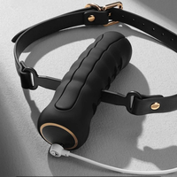 SM Elektroschock 10 Vibrationsmodi Ferngesteuerter Mundknebel Silikon Erwachsenenspielzeug Ball Gag Deep Throat Open Mouth Plug