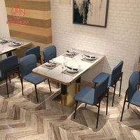 Ensemble table et chaise de restaurant et café au design moderne de haute qualité Mobilier en fer/métal pour la vente en gros de café-restaurant d'hôtel